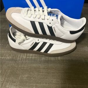 adidas Samba White and Black Sneakers